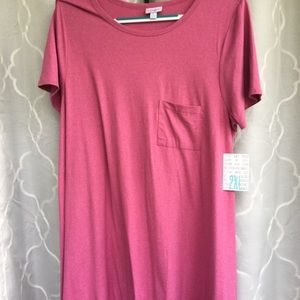 NWT LuLaRoe Carly Dress 2x Pink Leggings